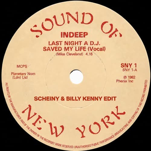 Indeep - Last Night A DJ Saved My Life (SCHEINY & Billy Kenny Edit)